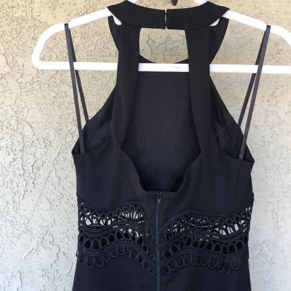 Sequin Hearts Black Floor length Dress Sz 5 - Picture 7 of 13